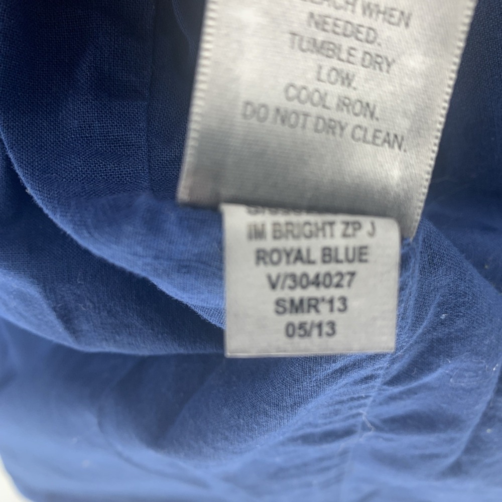 Banana Republic Jacket Mens Large  Blue Nylon Cotton Full Zip  2013 Windbreaker - Picture 10 of 11